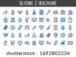 medical and healthcare icon set ... | Shutterstock .eps vector #1692802234