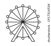 ferris wheel icon over white... | Shutterstock .eps vector #1917314534