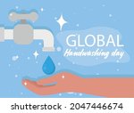 global handwashing day with... | Shutterstock .eps vector #2047446674
