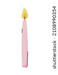 pink candle design over white | Shutterstock .eps vector #2108990354