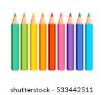 Set Of Vector Colored Pencils...