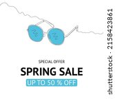 fashion eyeglasses discount... | Shutterstock .eps vector #2158423861