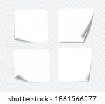 realistic sticky notes isolated ... | Shutterstock .eps vector #1861566577