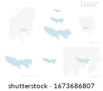 dotted japan map set  tokyo | Shutterstock .eps vector #1673686807