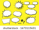 comic speech bubble background... | Shutterstock .eps vector #1673115631