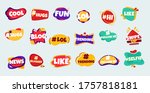 social media slang doodle logos ... | Shutterstock .eps vector #1757818181
