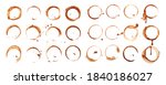 set of round ink coffee stains... | Shutterstock .eps vector #1840186027