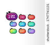 1 2 3 4 5 6 7 8 9 days to go.... | Shutterstock .eps vector #1747761131