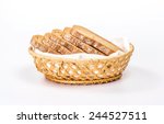 Isolated Basket Of Slice Bread