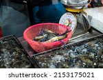 Small photo of Fresh river prawns weighing a kilo for sale at Baan Na Kluea Seafood Market, Pattaya, Thailand, 1 May 2022