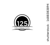 125 anniversary black ribbon... | Shutterstock .eps vector #1688383894