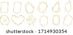golden line polygon. collection ... | Shutterstock .eps vector #1714930354