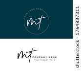 M T MT  Initial letter handwriting and signature logo.	