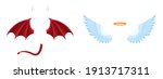elements of the angel and devil ... | Shutterstock .eps vector #1913717311