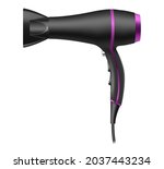 realistic hairdryer for... | Shutterstock .eps vector #2037443234