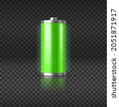 full charged battery glowing... | Shutterstock .eps vector #2051871917