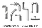 metal pipeline. realistic... | Shutterstock .eps vector #2069102144