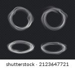 smoke circles set  wind storm... | Shutterstock .eps vector #2123647721