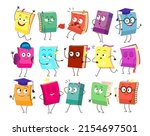 set of funny book characters ... | Shutterstock .eps vector #2154697501