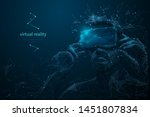 virtual reality headset low... | Shutterstock .eps vector #1451807834