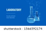 laboratory. lab glassware and... | Shutterstock .eps vector #1566592174