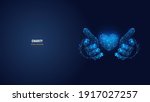 abstract vector 3d human hands... | Shutterstock .eps vector #1917027257