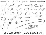 thin line handwritten arrow set | Shutterstock .eps vector #2051551874