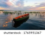 Wooden Boat On The Lake