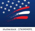 independence day. usa flag with ... | Shutterstock .eps vector #1763404091
