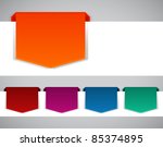 abstract origami web flag... | Shutterstock . vector #85374895