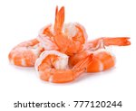 Shrimps Isolated On A White...
