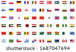 nation flag set icons vector | Shutterstock .eps vector #1687047694
