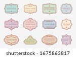 retro vintage color labels with ... | Shutterstock .eps vector #1675863817
