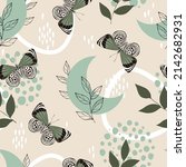 artistic seamless pattern with... | Shutterstock .eps vector #2142682931