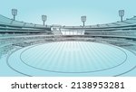 cricket stadium line drawing... | Shutterstock .eps vector #2138953281