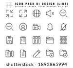 icon set of ui design vector... | Shutterstock .eps vector #1892865994