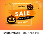 happy halloween day pumpkins on ... | Shutterstock .eps vector #1837786141