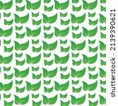 pattern of leaves vector green... | Shutterstock .eps vector #2139390621
