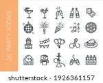 party  birthday icons. set of... | Shutterstock .eps vector #1926361157