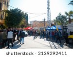 Small photo of Qalqilya, Palestinian Territories, Palestine, March 26, 2022. Palestinian municipal elections in West Bank, Palestinians at a polling station during municipal elections in Qalqilya.