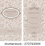 invitation card baroque beige... | Shutterstock .eps vector #272763344