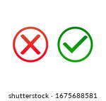 Cross And Tick Icon Vector With ...