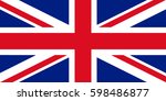 great britain flag 3d... | Shutterstock . vector #598486877