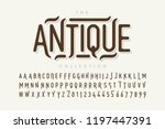 antique style font design ... | Shutterstock .eps vector #1197447391