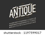 antique style font design ... | Shutterstock .eps vector #1197599017