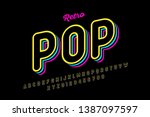 Retro Pop Art Style Font ...