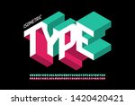 isometric 3d font design  three ... | Shutterstock .eps vector #1420420421