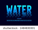 water waves style font design ... | Shutterstock .eps vector #1484830301