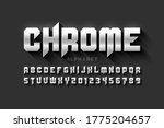 matt chrome style  alphabet...