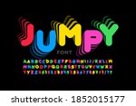 Jumping Style Font  Alphabet...